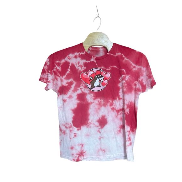 Buc-Ee's Beaver Nuggets Heart Tie-Dye Extra Large (XL) T-Shirt - Picture 1 of 4